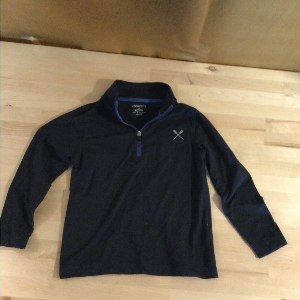 Crewcuts Kids Black Long Sleeve with Blue Trim
